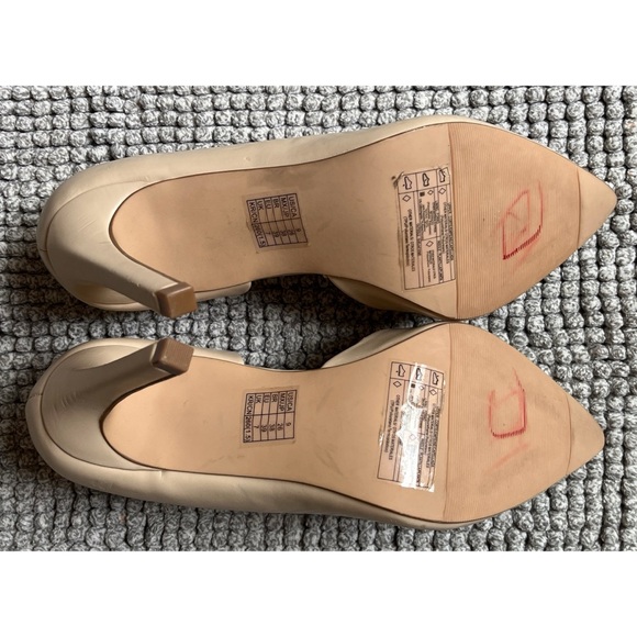 Forever 21 Size 9 Nude Cream Faux Leather Stiletto Heels. - Picture 4 of 9